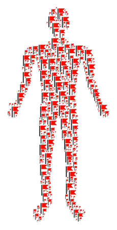 Flag human avatar.のイラスト素材