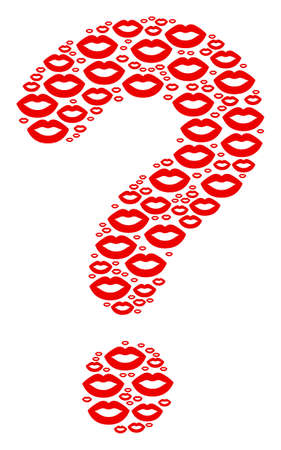 Query collage constructed from sexy lips objects. Vector sexy lips icons are formed into answer collage.のイラスト素材