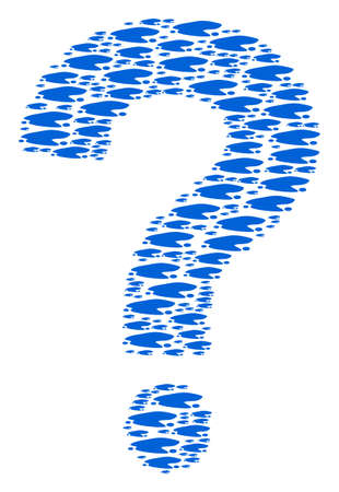 Prompt figure made from puddle icons. Vector puddle icons are arranged into answer mosaic.のイラスト素材