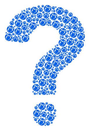 Answer collage built from web browser elements. Vector web browser icons are united into query illustration.のイラスト素材