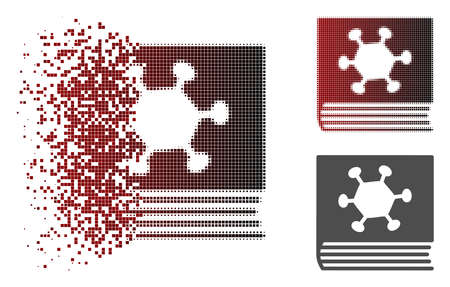 Parasite encyclopedia icon in dispersed, dotted halftone and undamaged solid versions.のイラスト素材