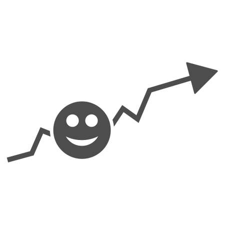 Smile growing trend vector icon. Style is flat graphic gray symbol.のイラスト素材