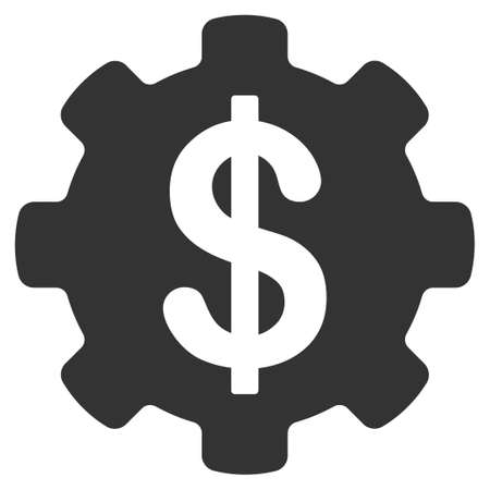 Payment options gear flat vector icon. An isolated icon on a white background.の写真素材