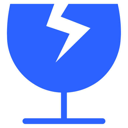 Raster broken glass cup illustration. An isolated illustration on a white background.の写真素材