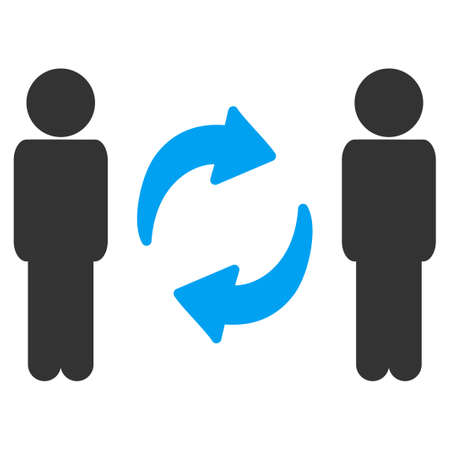 Guys exchange arrows raster pictograph. Illustration style is flat iconic symbol with gray elements.の写真素材