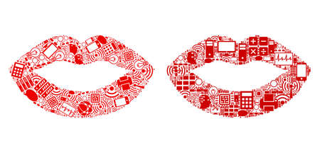 Sexy Lips mosaic icons organized for bigdata purposes. Vector sexy lips mosaics are organized from...