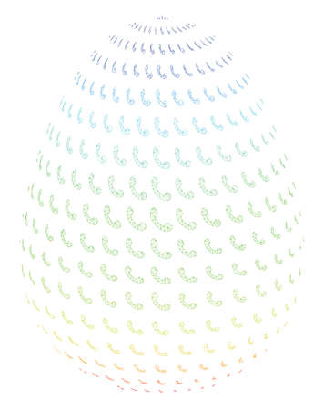 Mesh abstract call phone egg polygonal icon illustration. Abstract mesh lines and dots form triangular abstract call phone egg.のイラスト素材