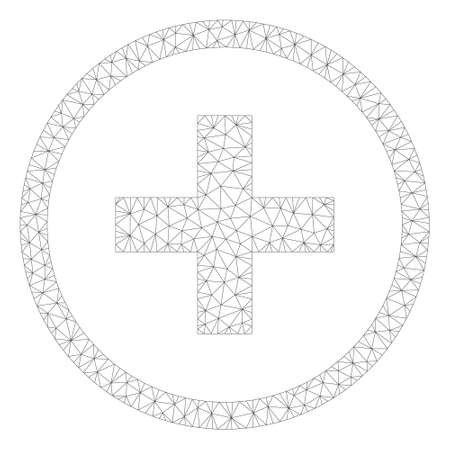 Mesh add polygonal 2d illustration. Abstract mesh lines and dots form triangular add. Wire frame 2D polygonal line network in vector format isolated on a white background.のイラスト素材