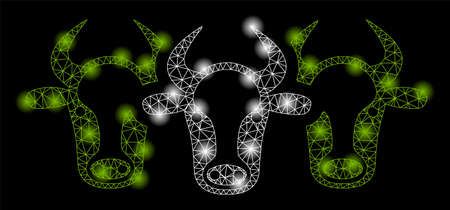 Gold square pattern and solid cattle. Vector geographic cattle in yellow golden color hues. Abstract mosaic is combined from random flat rectangular pixels.のイラスト素材