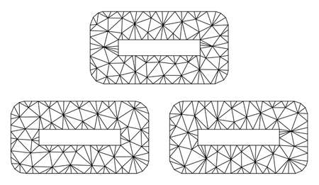 Mesh bricks polygonal icon vector illustration. Abstraction is based on bricks flat icon. Triangle network forms abstract bricks flat model.のイラスト素材