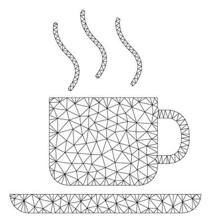 Mesh Coffee Break Polygonal Icon Vector Illustration Carcass Model Is Based On Coffee Break Flat Icon Triangular Network Forms Abstract Coffee Break Flat Model のイラスト素材 イメージマート