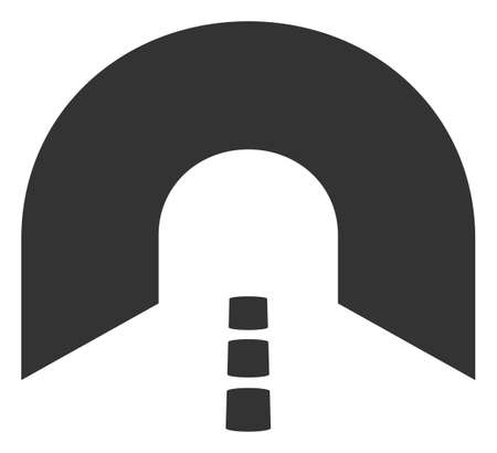 Vector tunnel flat icon. Vector pictograph style is a flat symbol tunnel icon on a white background.のイラスト素材