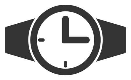 Vector watches flat icon. Vector pictograph style is a flat symbol watches icon on a white background.のイラスト素材