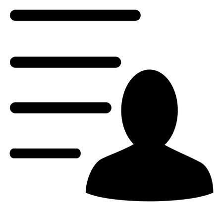 Raster user list flat icon. Raster pictograph style is a flat symbol user list icon on a white background.の写真素材