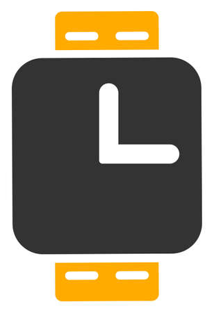 Raster watches flat icon. Raster pictograph style is a flat symbol watches icon on a white background.の写真素材
