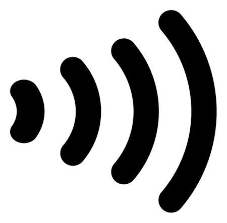 Raster wireless flat icon. Raster pictograph style is a flat symbol wireless icon on a white background.の写真素材
