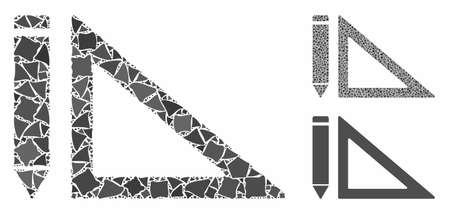 Project design mosaic of joggly pieces in different sizes and color tones, based on project design...
