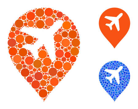 Vector of Airport map marker composition - ID:1-132880169 - Royalty ...