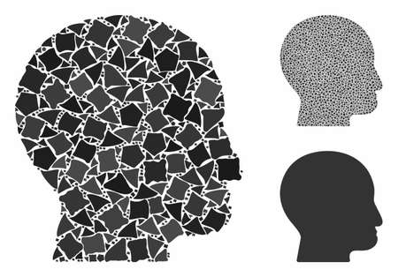 Vector of Bald head mosaic of bumpy - ID:1-133384028 - Royalty Free ...
