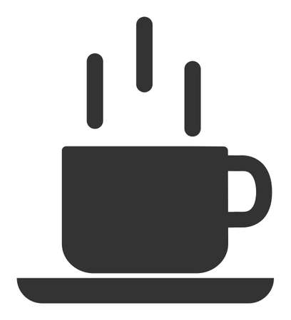 Coffee mug raster icon. Flat Coffee mug symbol is isolated on a white background.の写真素材