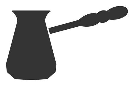 Coffee cezve vector icon. Flat Coffee cezve symbol is isolated on a white background.のイラスト素材