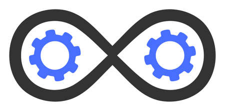 Perpetuum mobile vector icon. Flat Perpetuum mobile symbol is isolated on a white background.