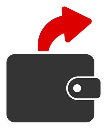 Spend cash vector icon. Flat Spend cash pictogram is isolated on a white background.のイラスト素材