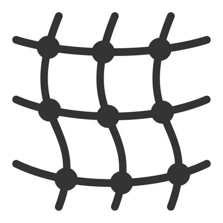 Mesh grid vector icon. Flat Mesh grid symbol is isolated on a white background.のイラスト素材