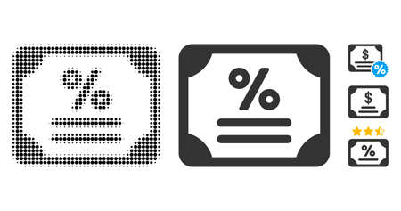 Bond halftone vector icon and solid version. Illustration style is dotted iconic Bond icon symbol on a white background. Halftone pattern is circle pixel. Some bonus pictograms.のイラスト素材