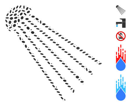 Dot Mosaic based on spray source. Mosaic vector spray source is formed with random elliptic dots.のイラスト素材