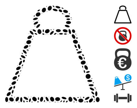 Dot Mosaic based on weight. Mosaic vector weight is designed with scattered ellipse items. Bonus icons are added.のイラスト素材