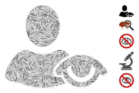 Dash Mosaic based on view icon. Mosaic vector view is designed with randomized dash items. Bonus icons are added.のイラスト素材