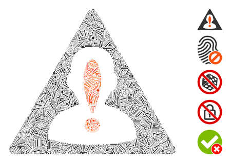 Hatch Mosaic based on black list icon. Mosaic vector black list is created with scattered hatch dots. Bonus icons are added.のイラスト素材