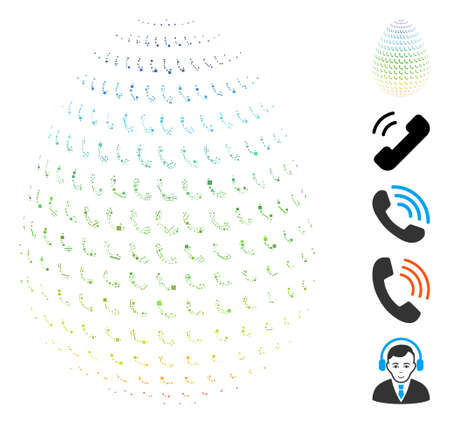Hatch Mosaic based on abstract call phone egg icon. Mosaic vector abstract call phone egg is composed with scattered hatch elements. Bonus icons are added.のイラスト素材