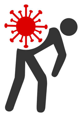 Vector virus carrier flat icon. Vector pictograph style is a flat symbol virus carrier icon on a white background.のイラスト素材
