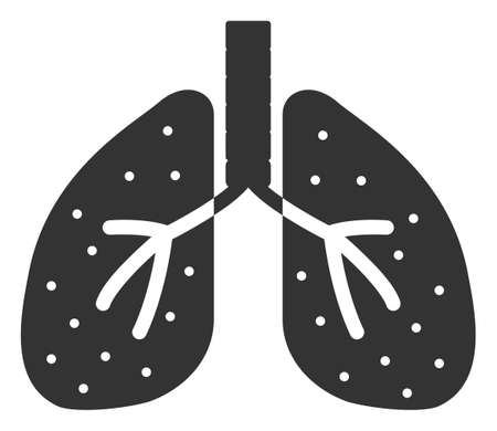 Raster lungs flat icon. Raster pictograph style is a flat symbol lungs icon on a white background.の写真素材