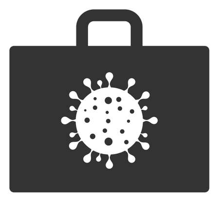 Vector coronavirus case flat icon. Vector pictograph style is a flat symbol coronavirus case icon on a white background.のイラスト素材