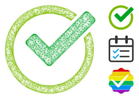 Mesh validity polygonal web icon vector illustration. Carcass model is based on validity flat icon. Triangle network forms abstract validity flat carcass.のイラスト素材