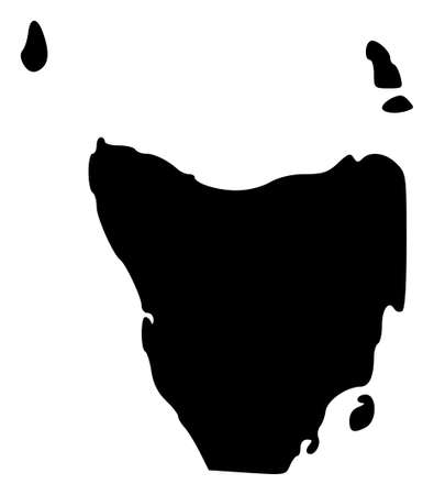Vector Tasmania - Australia map illustration. An isolated illustration of Tasmania - Australia map.のイラスト素材
