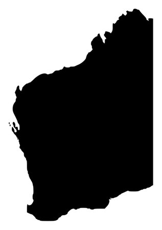 Vector Western Territory - Australia map illustration. An isolated illustration of Western Territory - Australia map.のイラスト素材