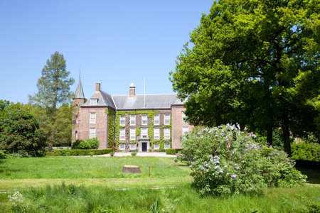 caste of Zuylen in Oud Zuilen in springのeditorial素材