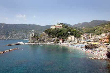 beaches of monterosso on the ligurian coast in cinque terre in italy