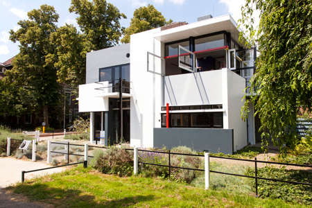 eastern facade of rietveld schroder house in utrechtのeditorial素材