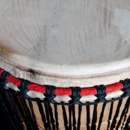 closeup of traditional african drum on square picture