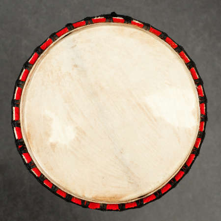 closeup of traditional african drum on square picture