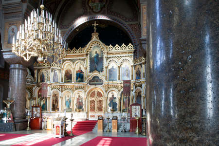 interior of uspensky cathedral in helsinki capital of finlandのeditorial素材