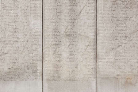 long list of names on east coast memorial monument in new york downtown manhattanの写真素材