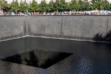 water monument for 9-11 on ground zero in new york city