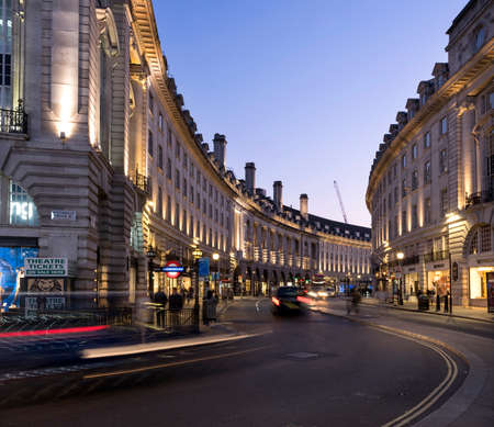London, United Kingdom, 7 may 2017: traffic on piccadilly circus at the beginning of the night in londonのeditorial素材