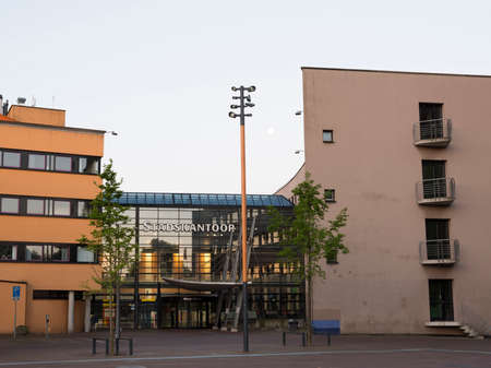 city office in european cultural capital 2018, leeuwarden in dutch province of frieslandの写真素材